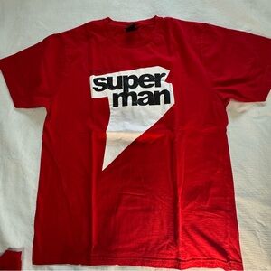 Me and U Superman Red Graphic Tee Couple Family Shirt SZ XL